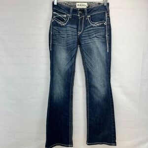 Ariat R.E.A.L. Mid Rise Stretch Entwined Boot Cut Jean Size: 27s